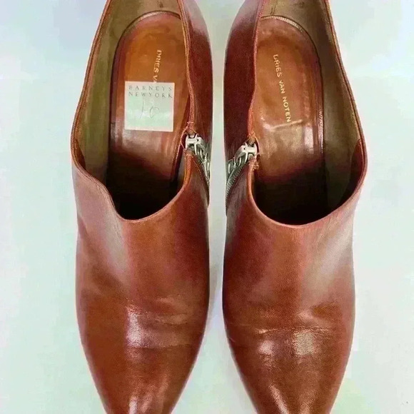 Dries Van Noten Leather Python Heel Booties - Picture 4 of 10